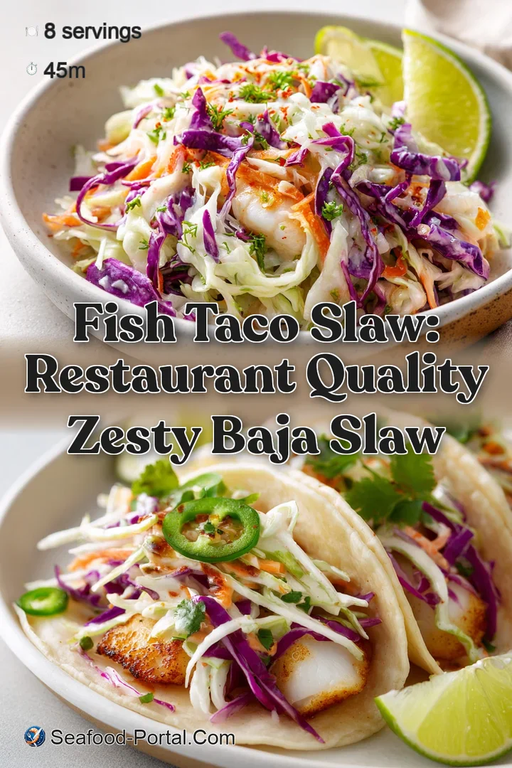 Fish Taco Slaw: Restaurant Quality Zesty Baja Slaw