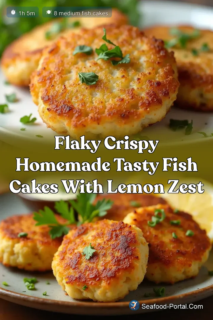 Flaky Crispy Homemade Tasty Fish Cakes with Lemon Zest