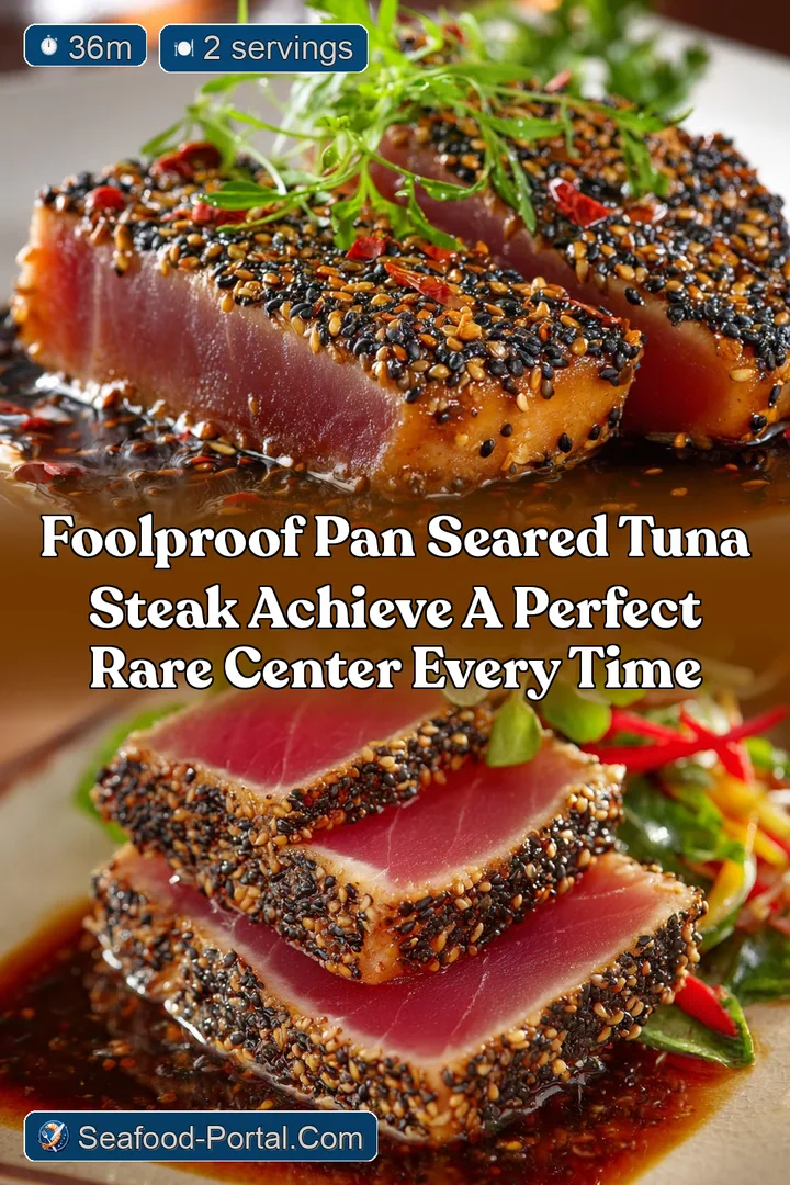 Foolproof Pan Seared Tuna Steak Achieve a Perfect Rare Center Every Time