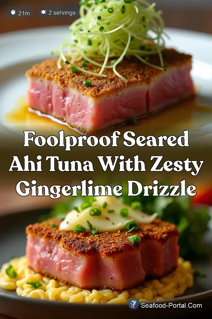 Foolproof Seared Ahi Tuna with Zesty GingerLime Drizzle