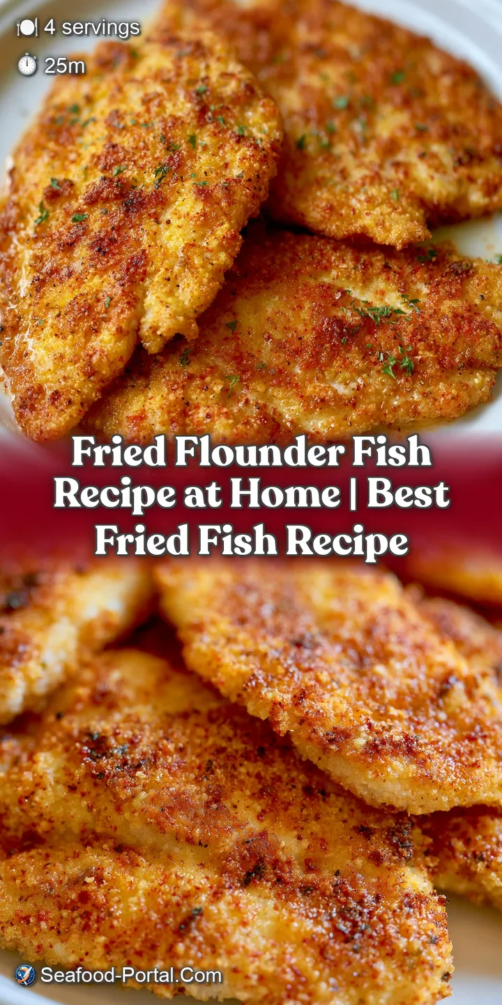 Close-up of a flaky white fish fillet with a crunchy, golden crust and a drizzle of melted butter and herbs.