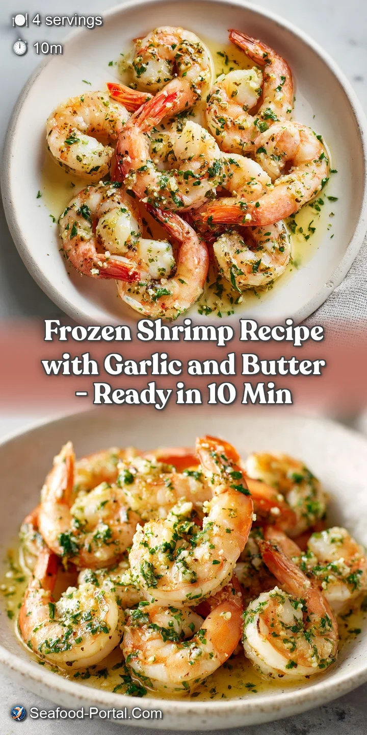 Close-up of plump, juicy shrimp coated in a rich, golden garlic butter sauce, flecked with red pepper flakes, inviting and...