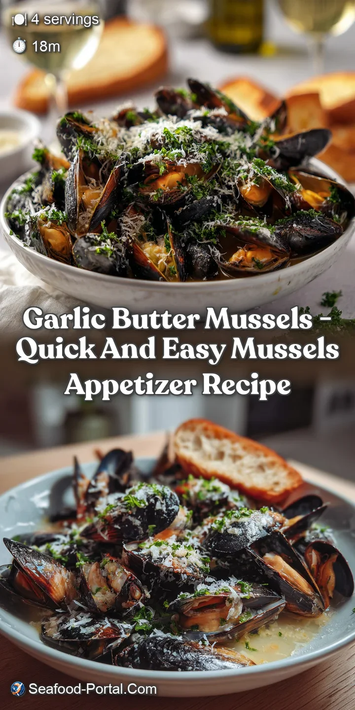 Garlic Butter Mussels - Quick and Easy Mussels Appetizer Recipe