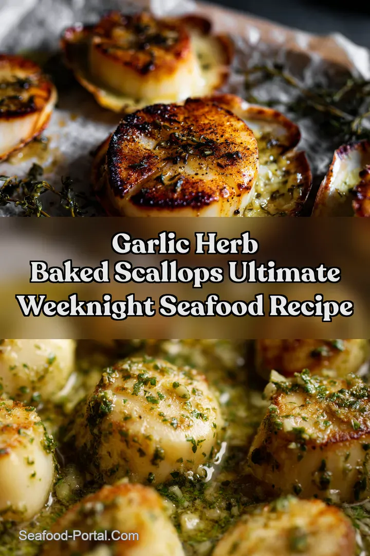 Garlic Herb Baked Scallops Ultimate Weeknight Seafood Recipe : PIN FOR LATER Garlic Herb Baked Scallops Ultimate Weeknight Seafood Recipe