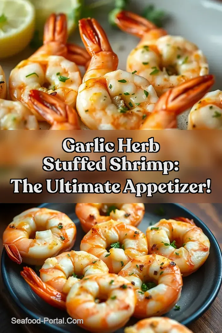 Garlic Herb Stuffed Shrimp: The Ultimate Appetizer! : PIN FOR LATER Garlic Herb Stuffed Shrimp: The Ultimate Appetizer!