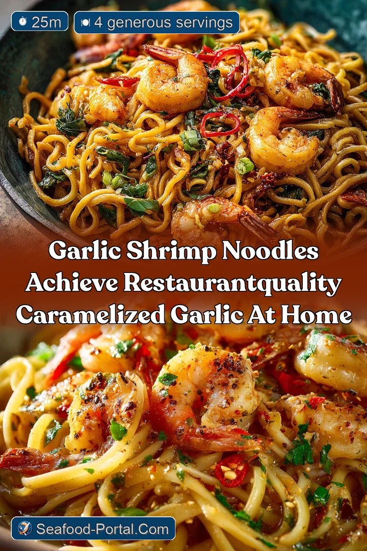 Garlic Shrimp Noodles Achieve RestaurantQuality Caramelized Garlic at Home