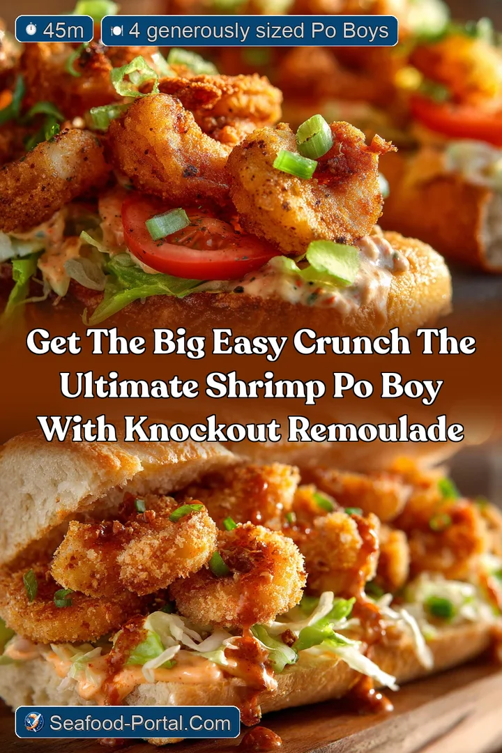 Get the Big Easy crunch The ultimate Shrimp Po Boy with knockout Remoulade