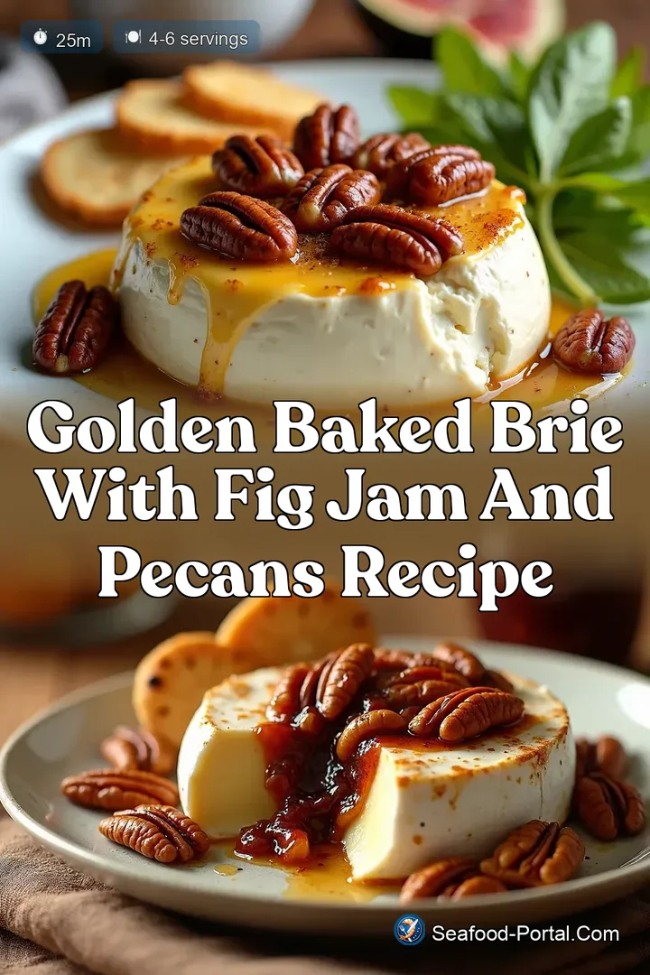 Golden Baked Brie with Fig Jam and Pecans Recipe