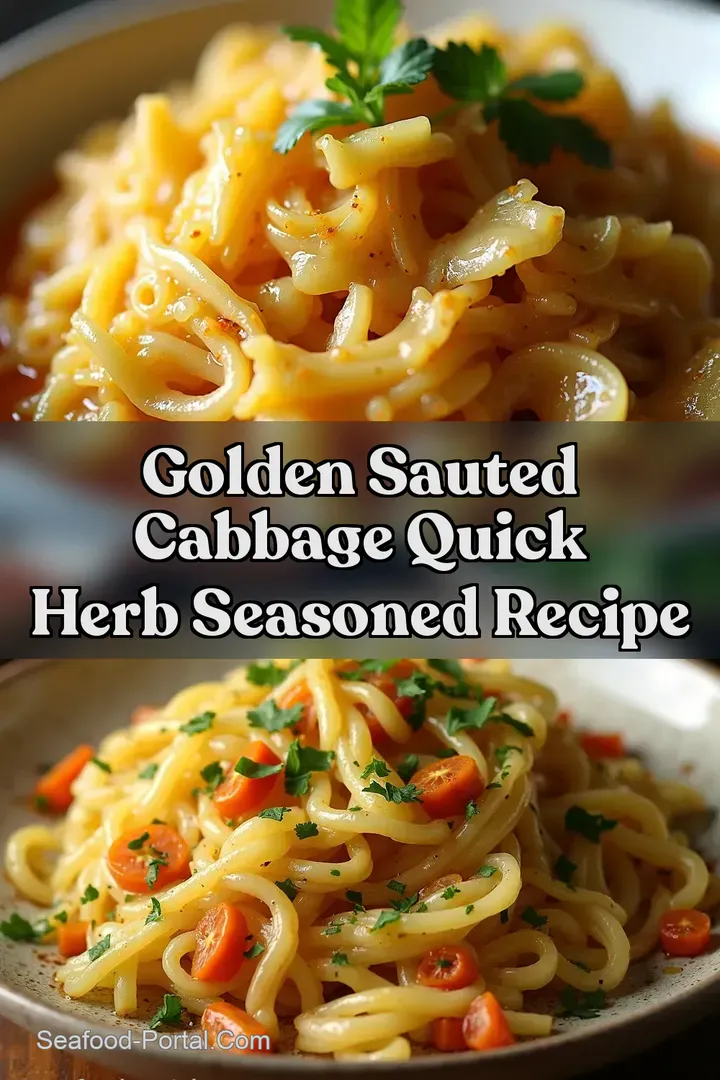 Golden Sauted Cabbage Quick Herb Seasoned Recipe