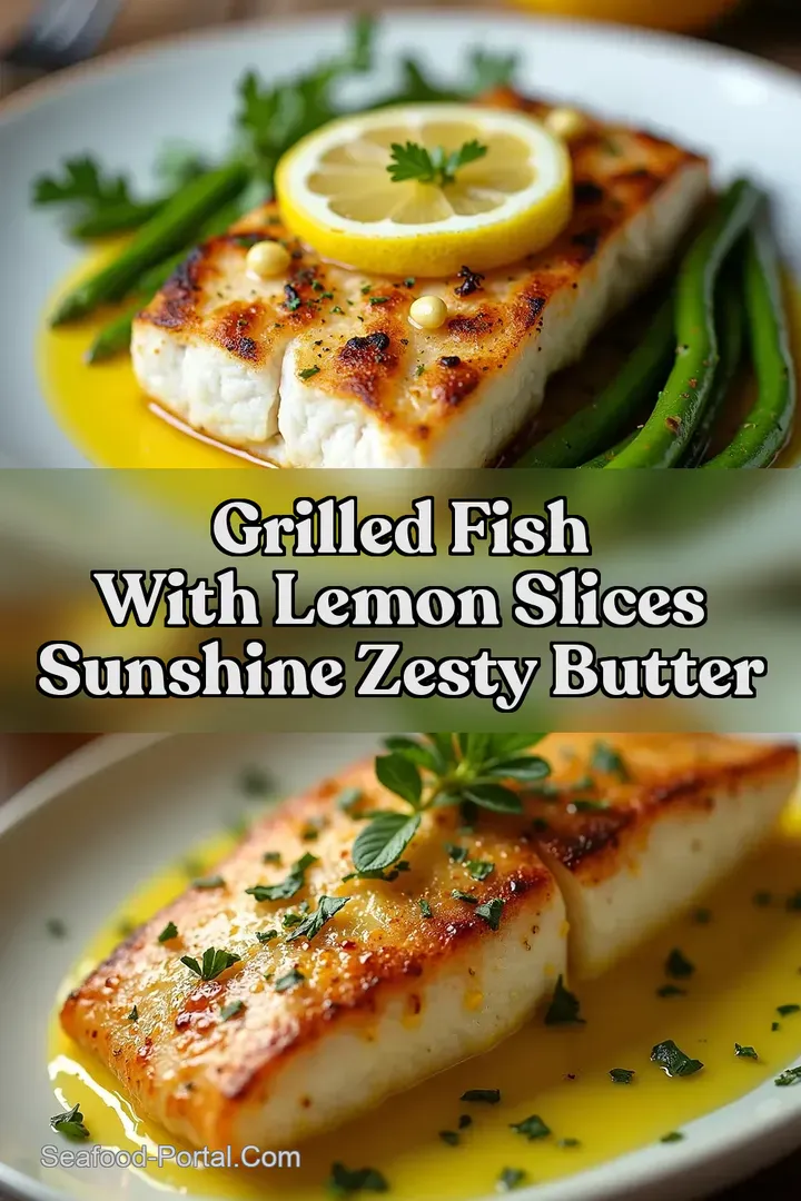 Grilled Fish With Lemon Slices Sunshine Zesty Butter