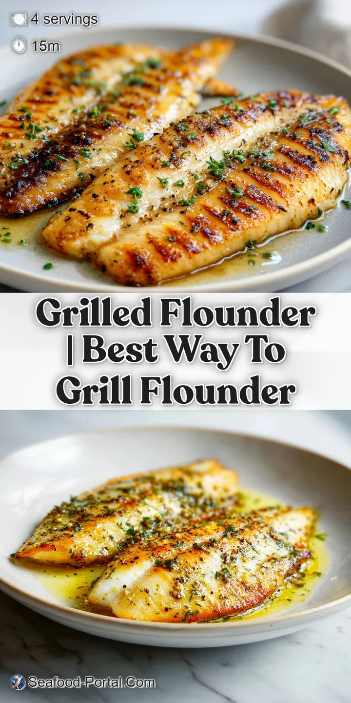 Close-up of moist, flaky white fish with caramelized grill marks and a glistening glaze of lemon butter.