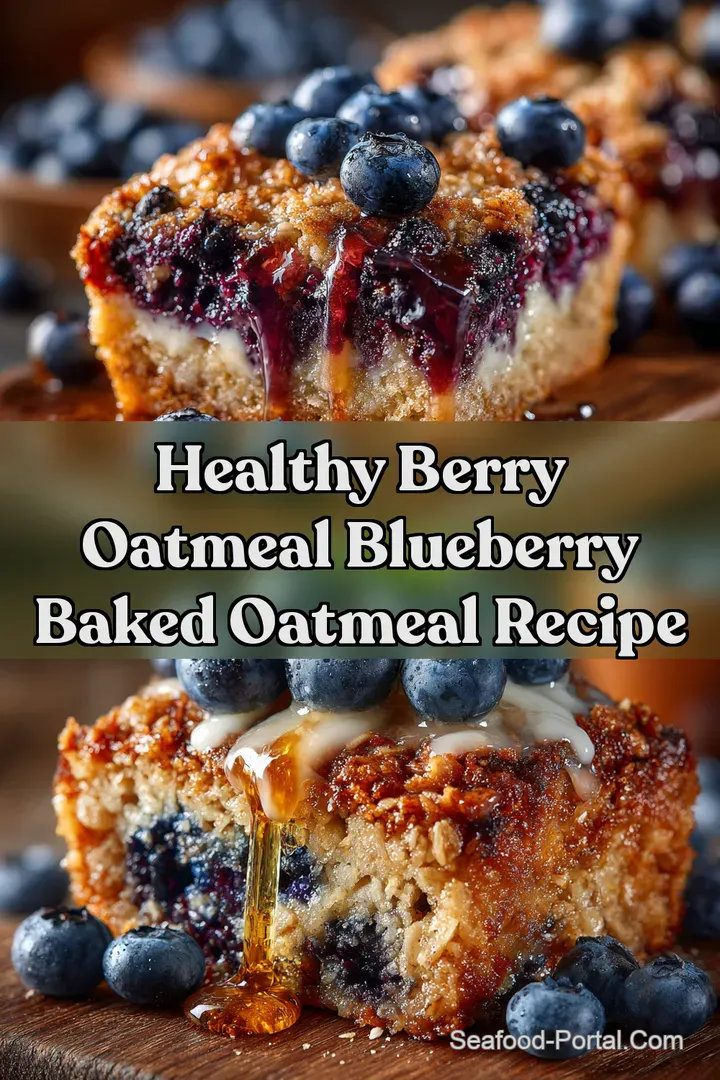 Healthy Berry Oatmeal Blueberry Baked Oatmeal Recipe