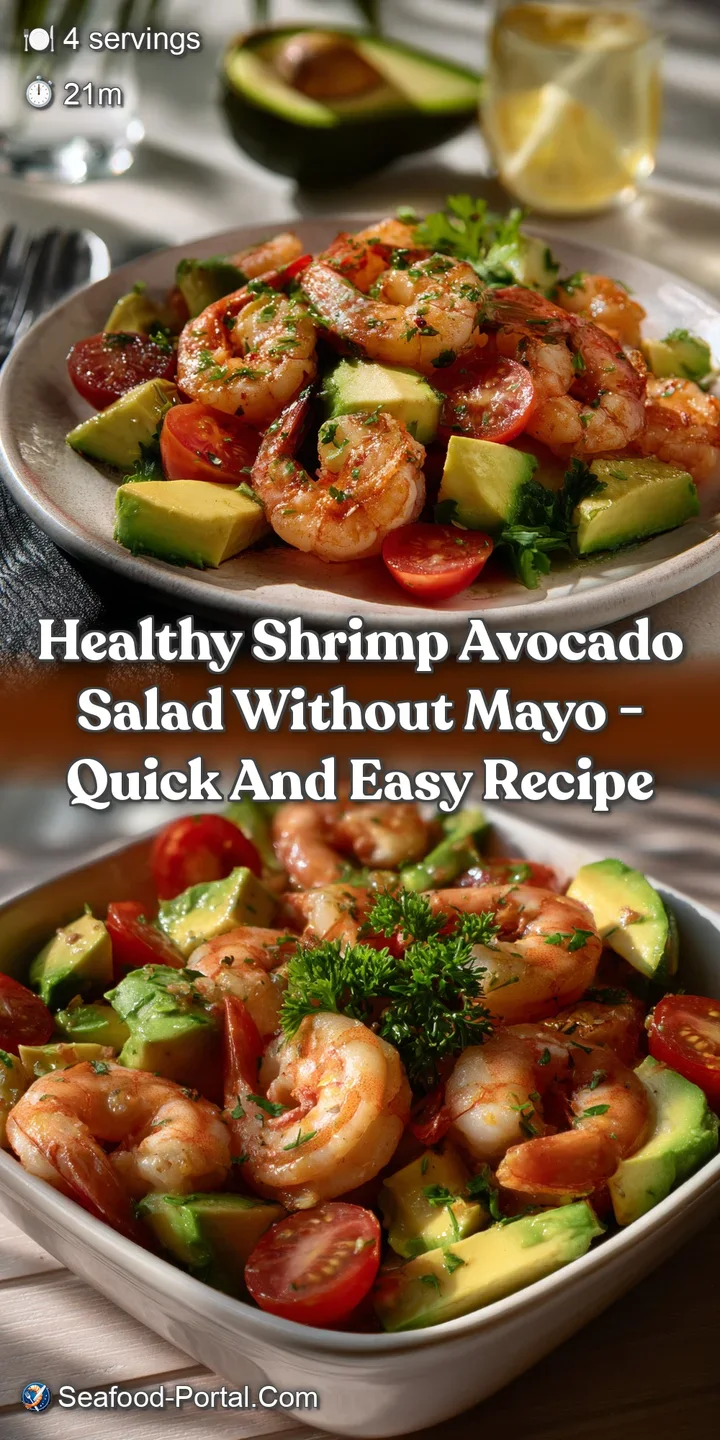 Healthy Shrimp Avocado Salad Without Mayo - Quick and Easy Recipe