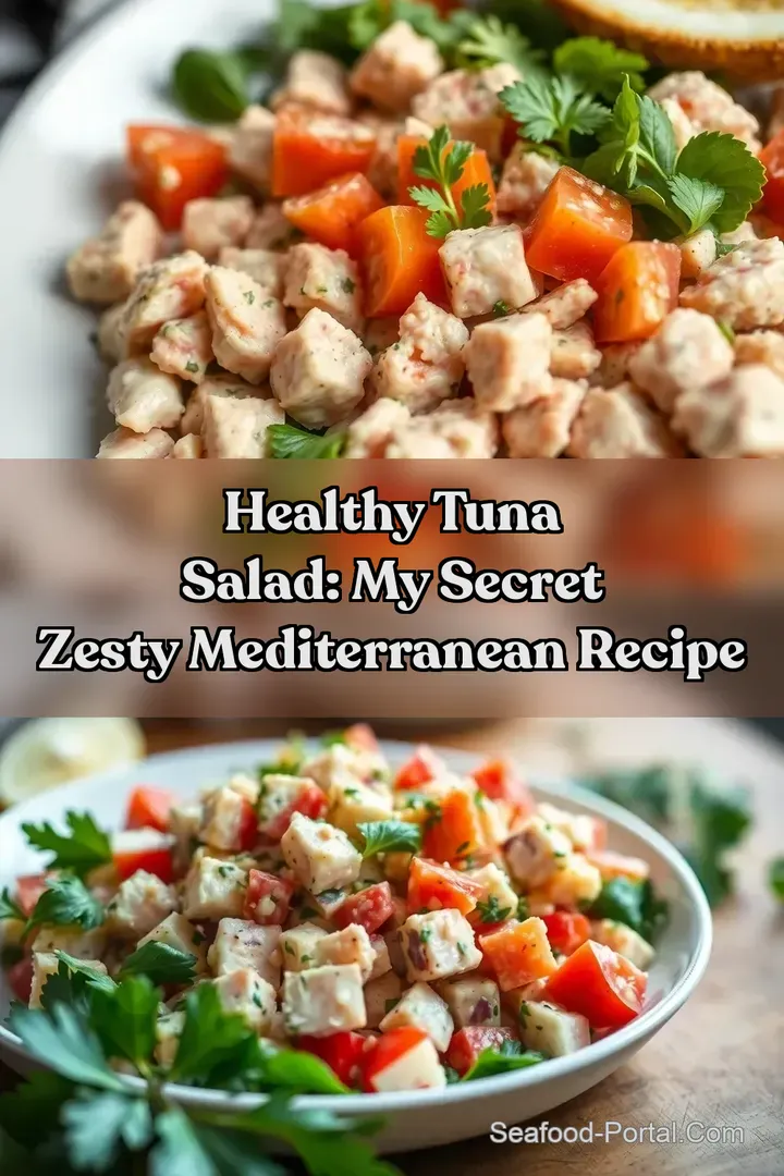 Healthy Tuna Salad: My Secret Zesty Mediterranean Recipe : PIN FOR LATER Healthy Tuna Salad: My Secret Zesty Mediterranean Recipe