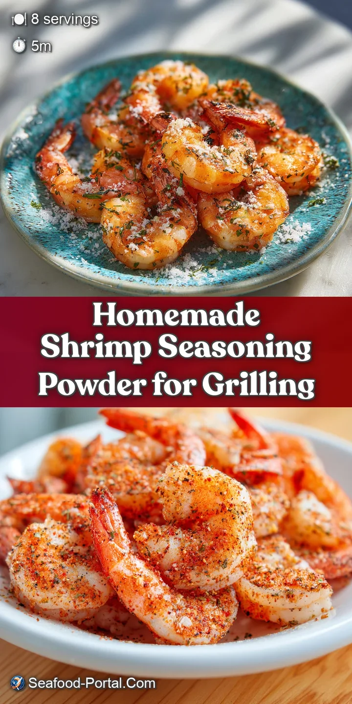 Close-up of plump grilled shrimp showing flecks of herbs and spices and caramelized edges.