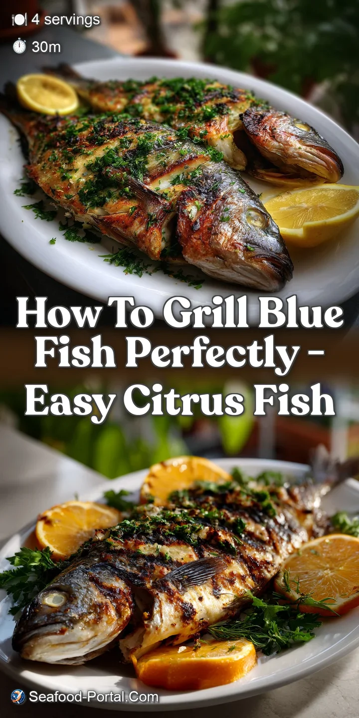 How to Grill Blue Fish Perfectly - Easy Citrus Fish
