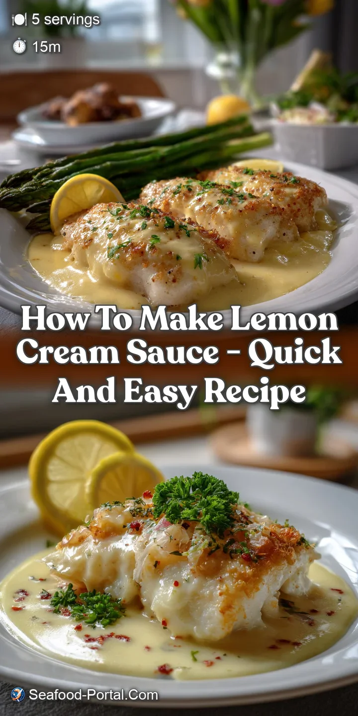 How to Make Lemon Cream Sauce - Quick and Easy Recipe