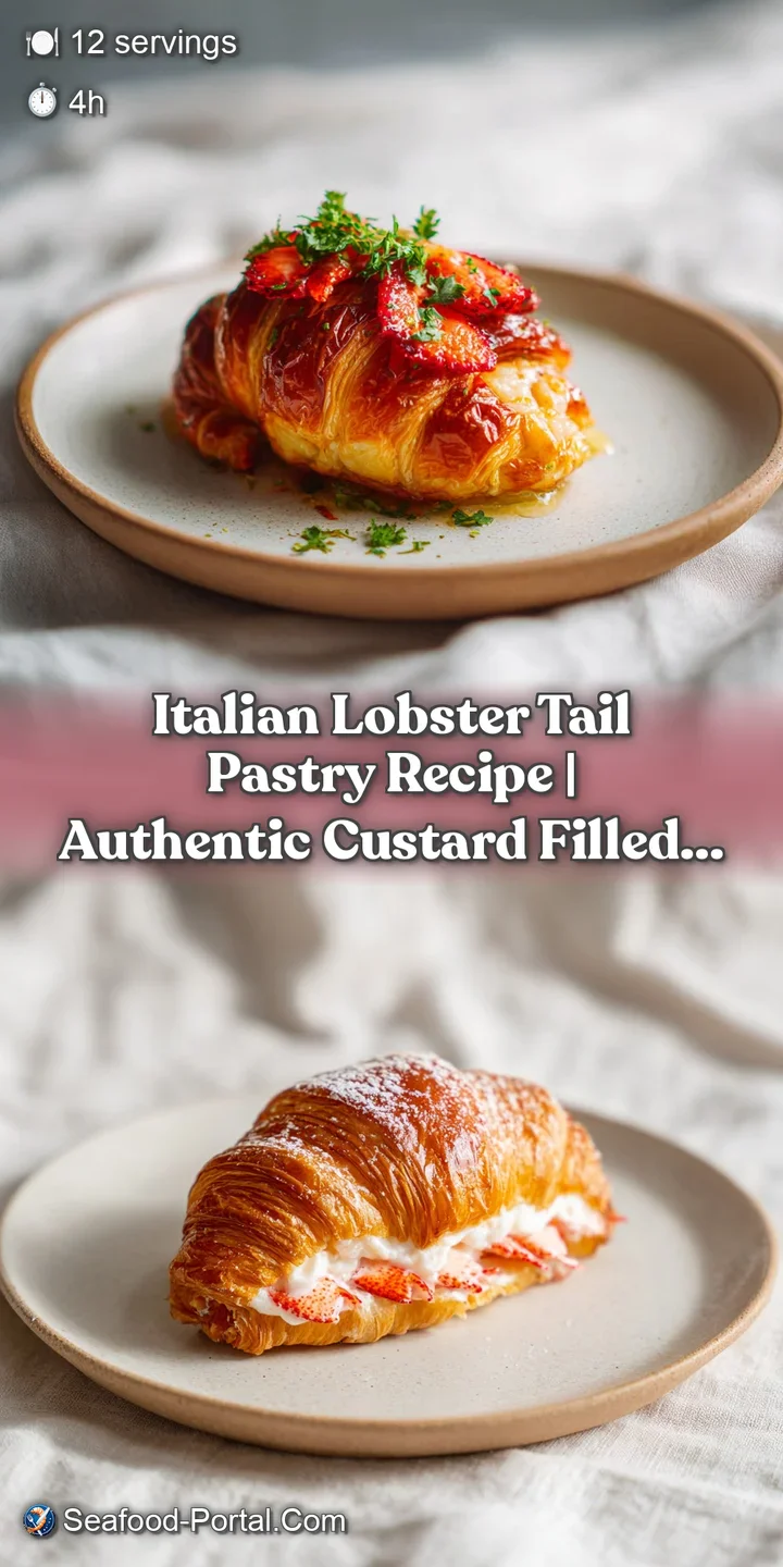 Rich, succulent lobster meat peeking from a crisp, golden-brown pastry shell.