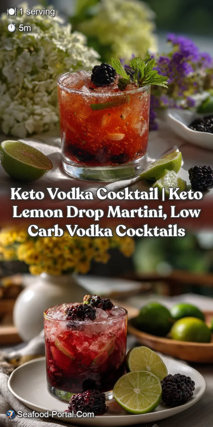 Keto vodka cocktail | Keto Lemon Drop Martini Low Carb Vodka Cocktails