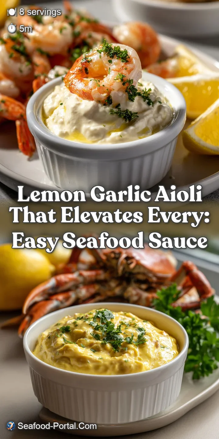 Lemon Garlic Aioli That Elevates Every: Easy Seafood Sauce