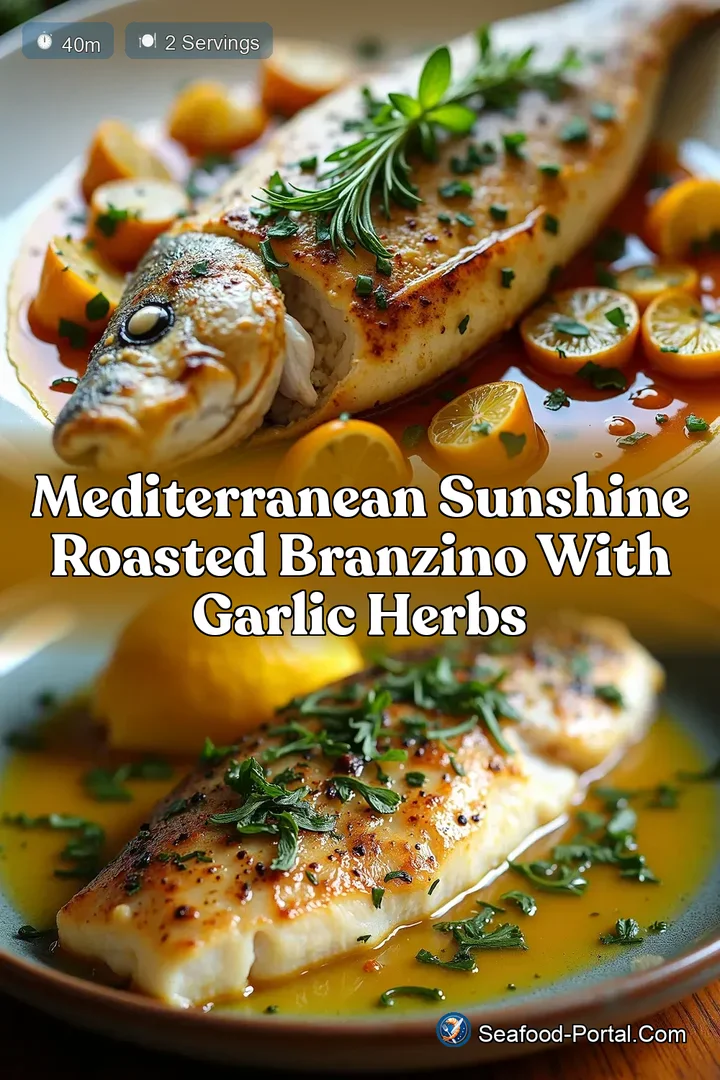Mediterranean Sunshine Roasted Branzino with Garlic Herbs