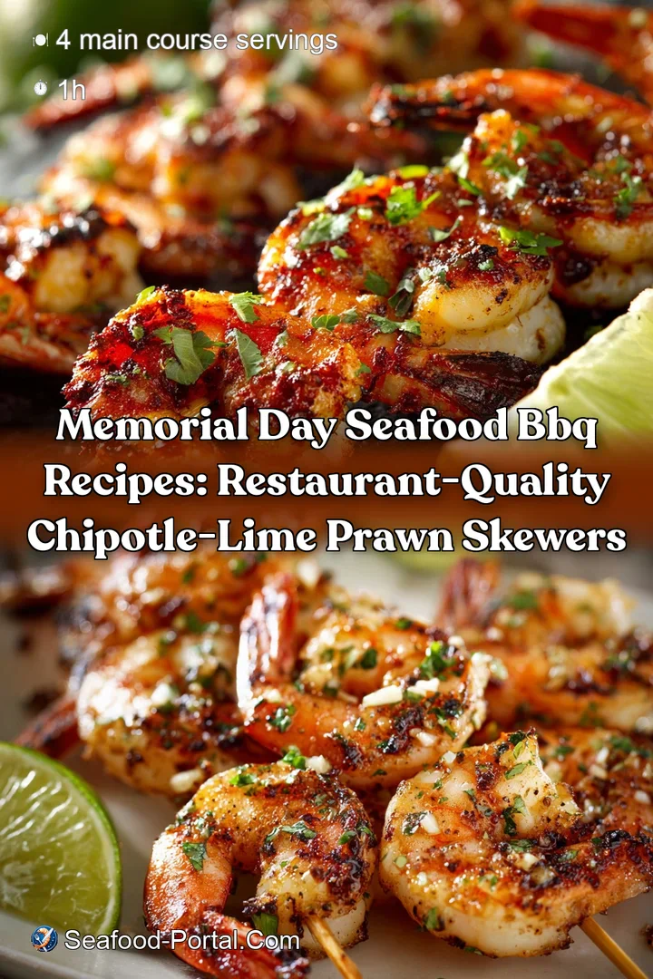 Memorial Day Seafood BBQ Recipes: Restaurant-Quality Chipotle-Lime Prawn Skewers