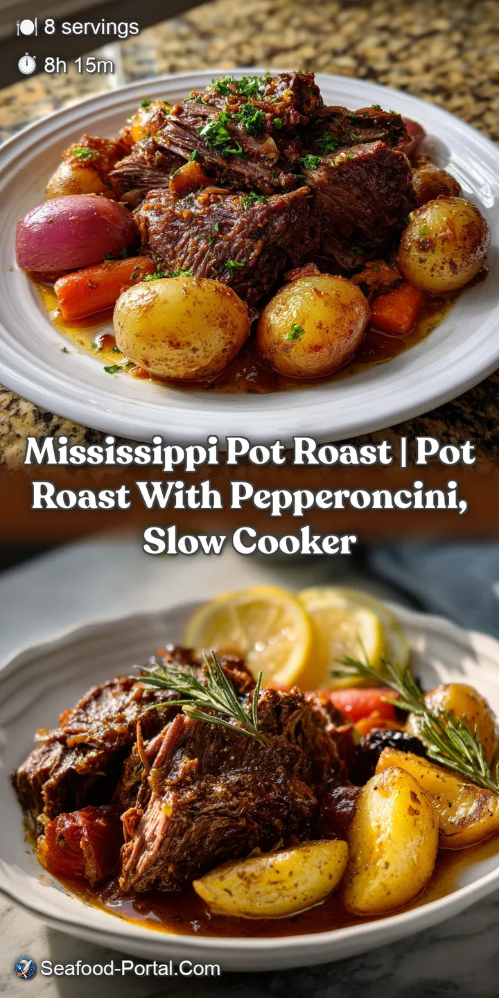 Mississippi Pot Roast | Pot Roast With Pepperoncini Slow Cooker
