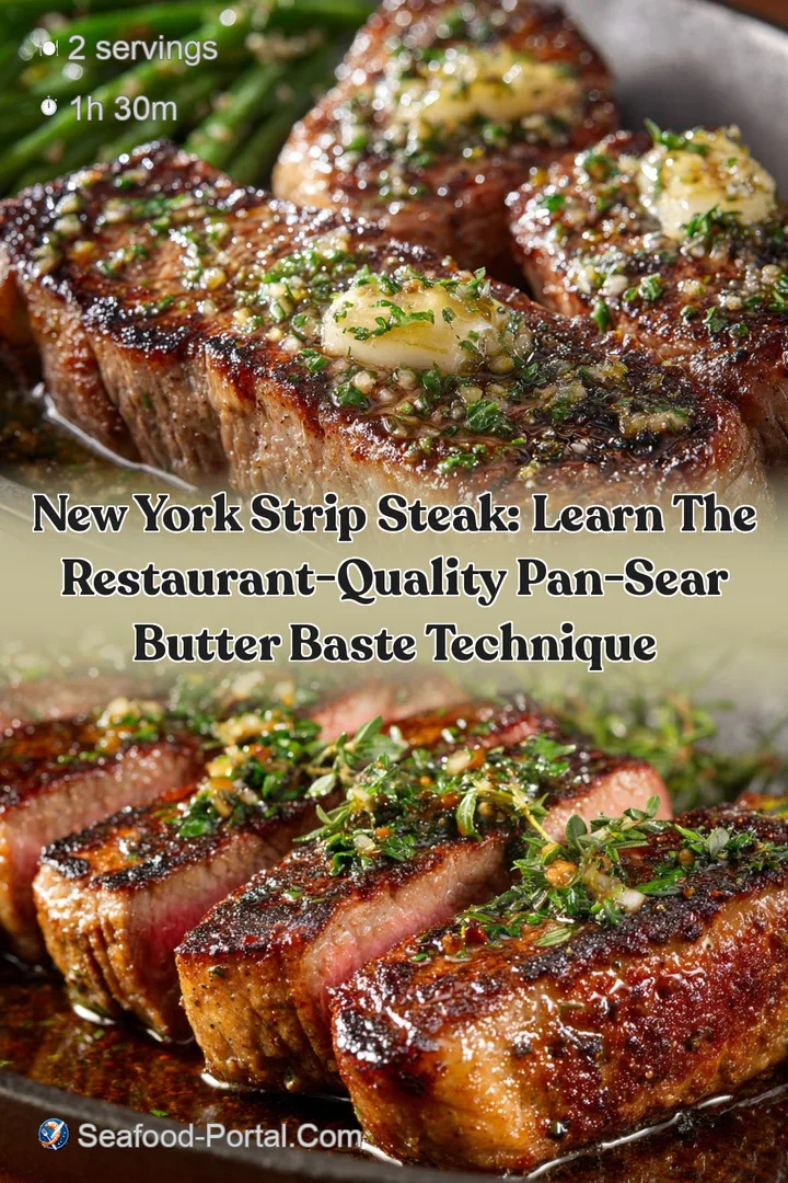 New York Strip Steak: Learn the Restaurant-Quality Pan-Sear Butter Baste Technique