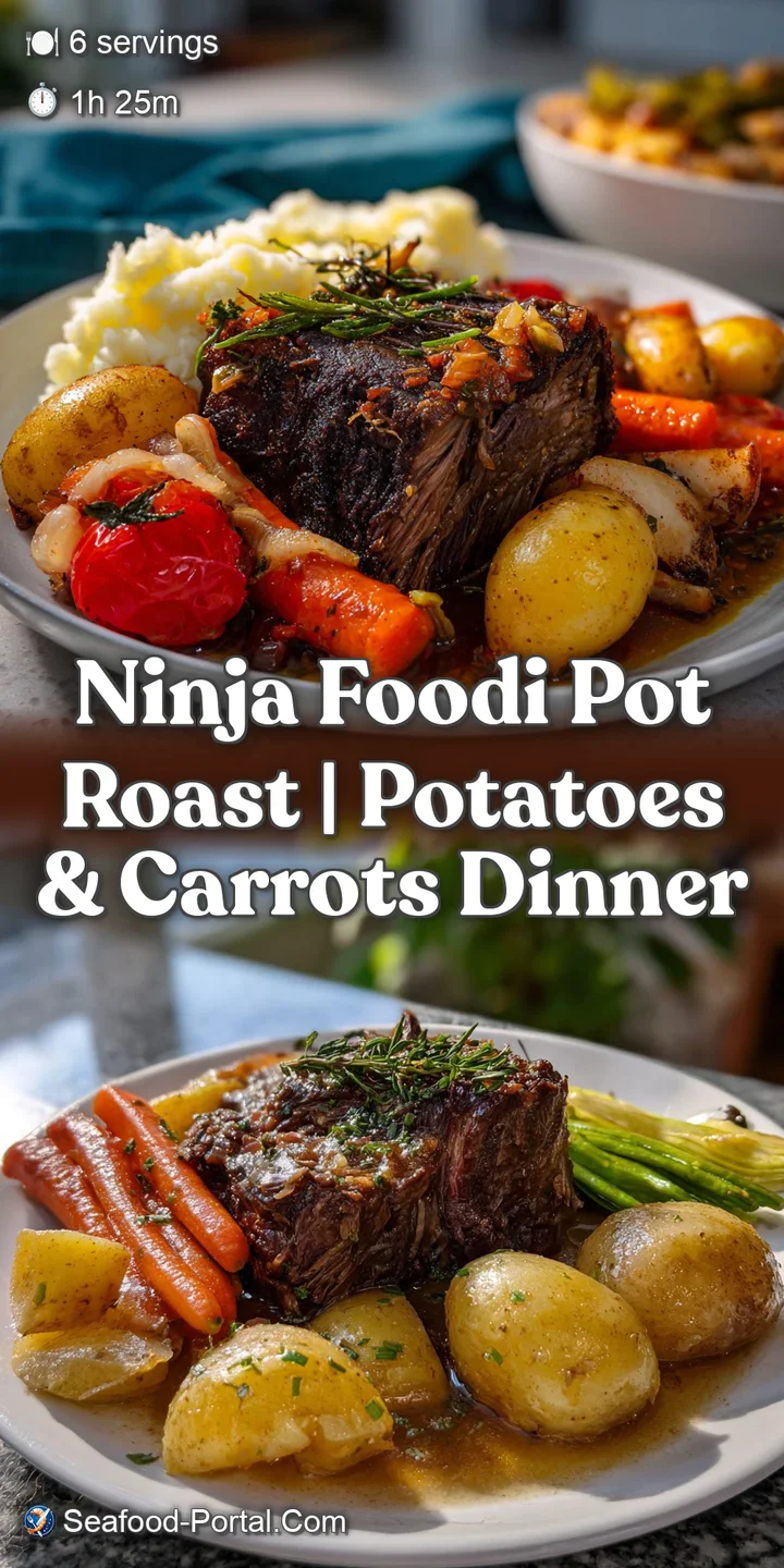 Close-up of a forkful of incredibly tender, juicy beef pot roast with rich, dark gravy, promising a warm, comforting meal.