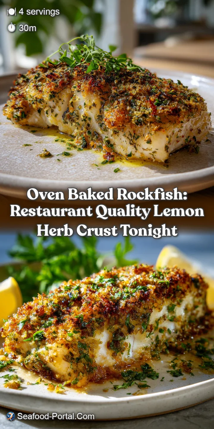 Oven Baked Rockfish: Restaurant Quality Lemon Herb Crust Tonight