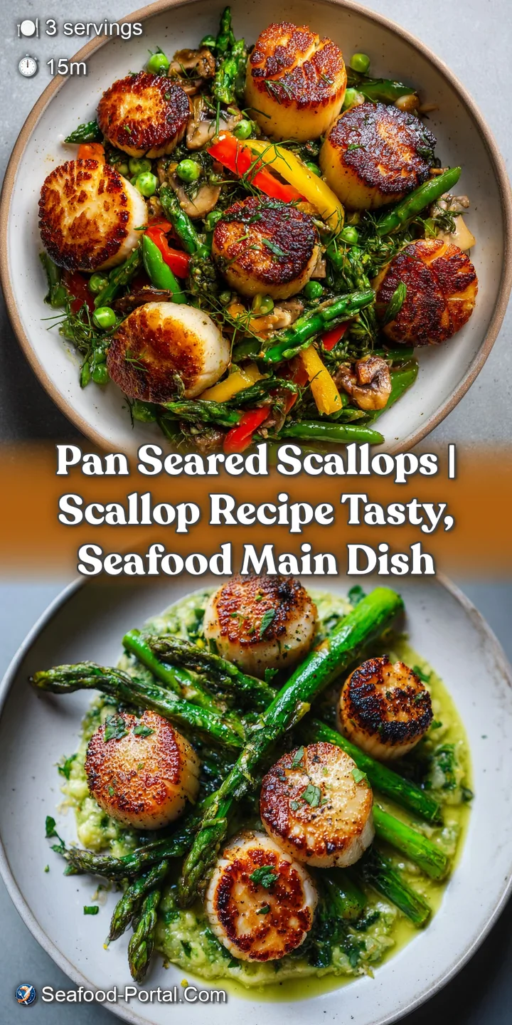 Close-up of a juicy, caramelized scallop with glistening edges and a delicate white interior.