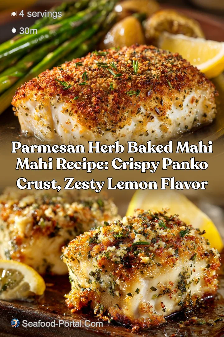 Parmesan Herb Baked Mahi Mahi Recipe: Crispy Panko Crust Zesty Lemon Flavor