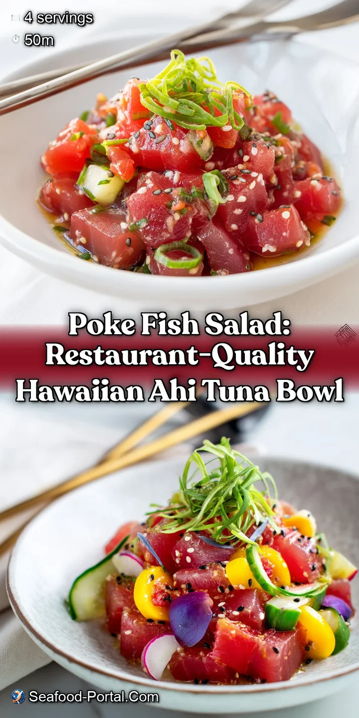 Poke Fish Salad: Restaurant-Quality Hawaiian Ahi Tuna Bowl