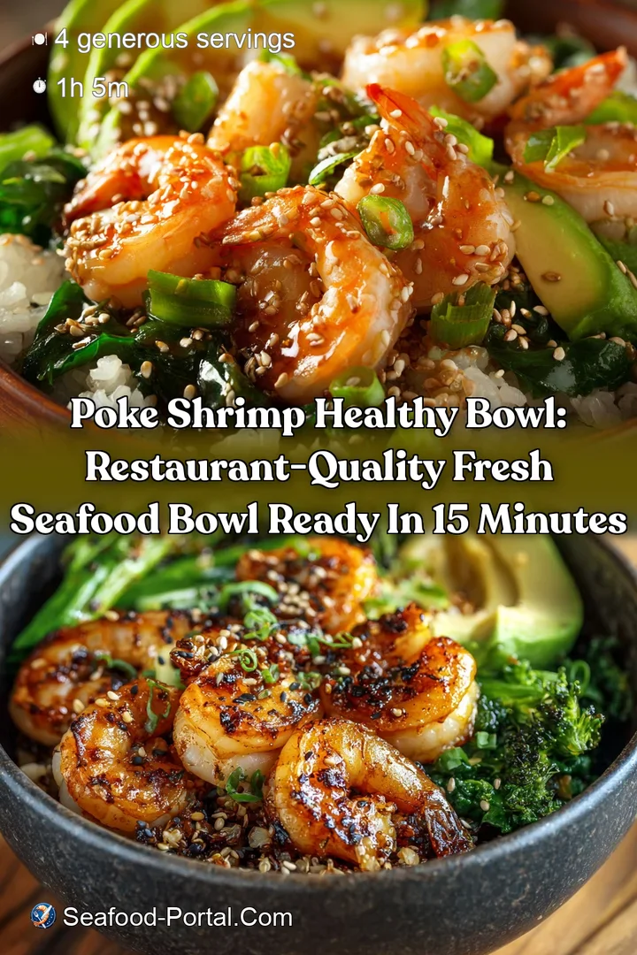 Poke Shrimp Healthy Bowl: Restaurant-Quality Fresh Seafood Bowl Ready in 15 Minutes