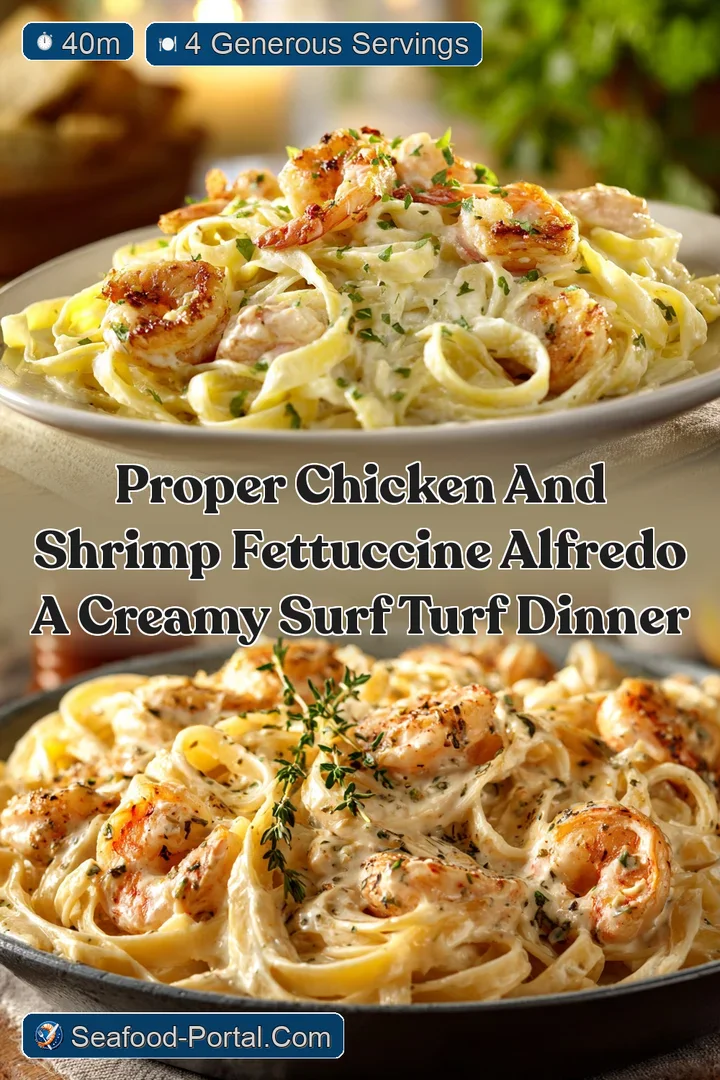 Proper Chicken And Shrimp Fettuccine Alfredo A Creamy Surf Turf Dinner