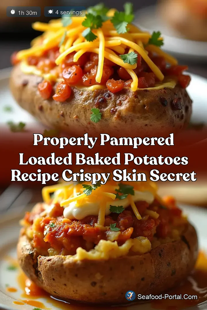 Properly Pampered Loaded Baked Potatoes Recipe Crispy Skin Secret