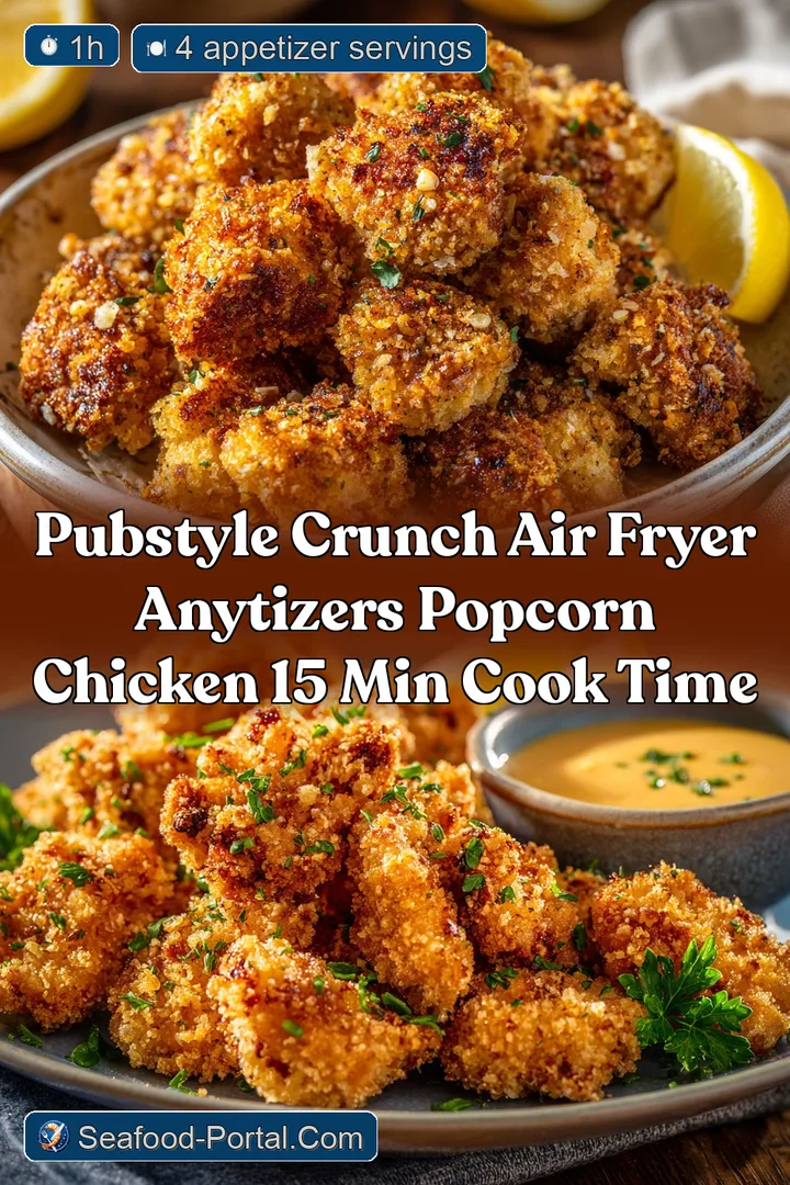 PubStyle Crunch Air Fryer Anytizers Popcorn Chicken 15 Min Cook Time