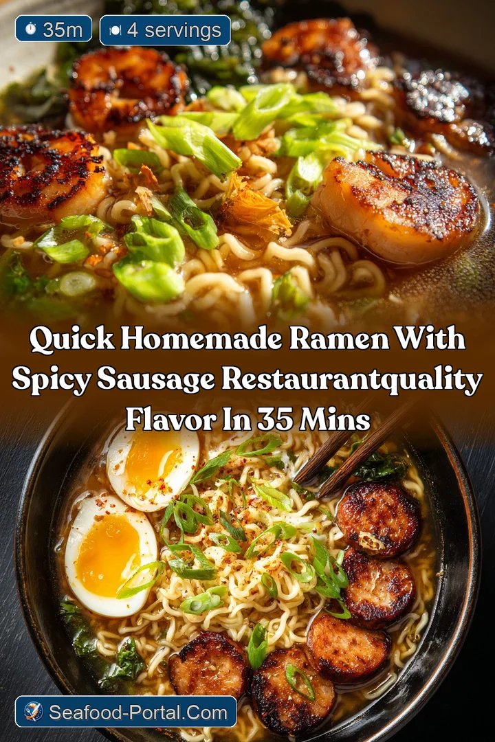 Quick Homemade Ramen with Spicy Sausage RestaurantQuality Flavor in 35 Mins