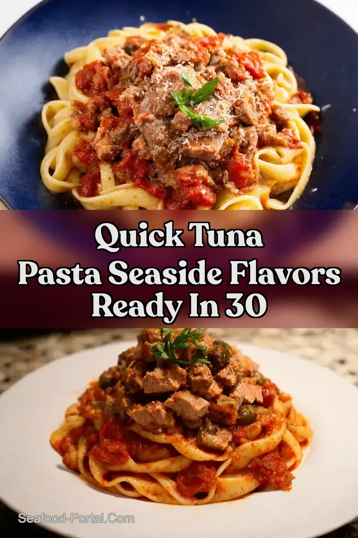 Quick Tuna Pasta Seaside flavors ready in 30 : PIN FOR LATER Quick Tuna Pasta Seaside flavors ready in 30
