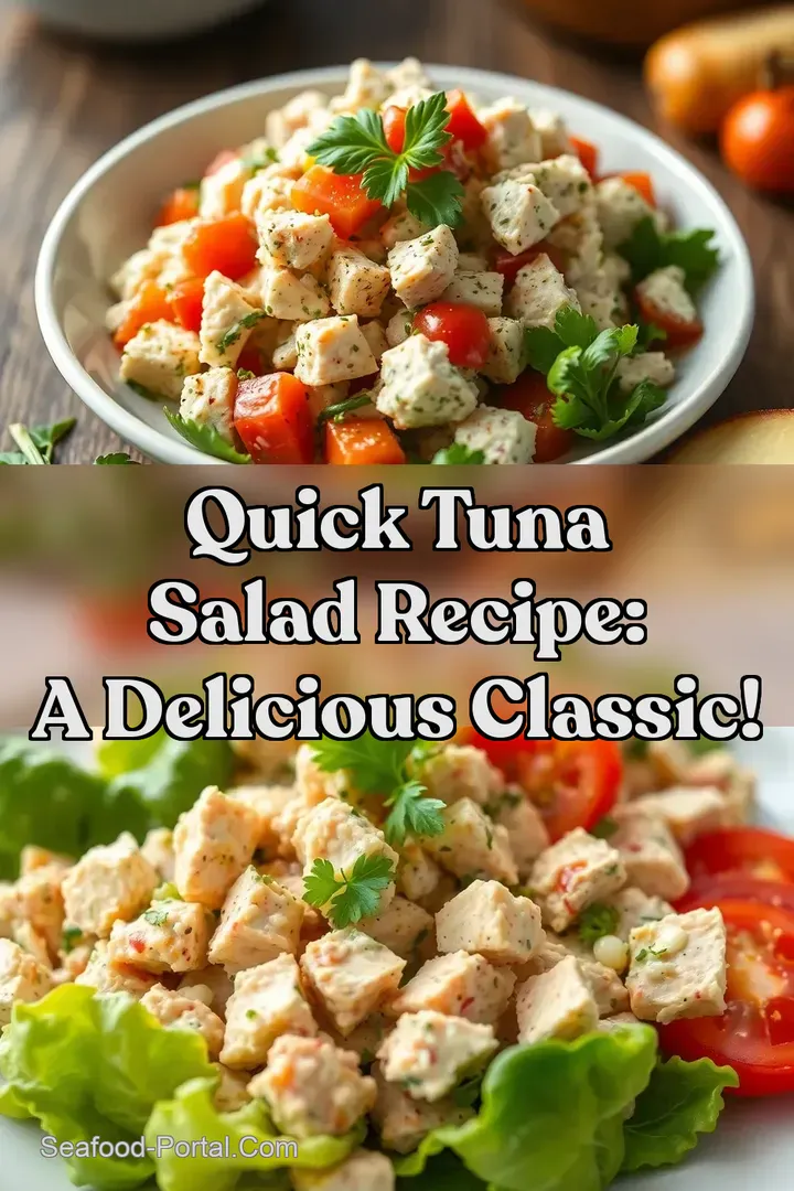 Quick Tuna Salad Recipe: A Delicious Classic! : PIN FOR LATER Quick Tuna Salad Recipe: A Delicious Classic!