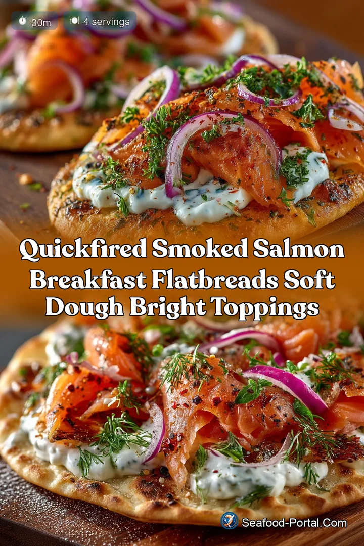 QuickFired Smoked Salmon Breakfast Flatbreads Soft Dough Bright Toppings