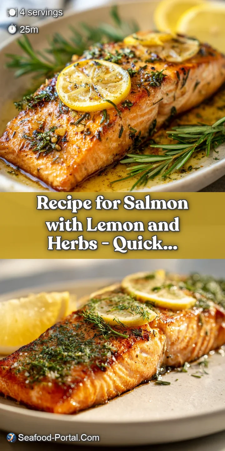 Close-up of tender, flaky salmon, glistening with a vibrant lemon-herb sauce. Visible grill marks hint at a smoky, delicio...