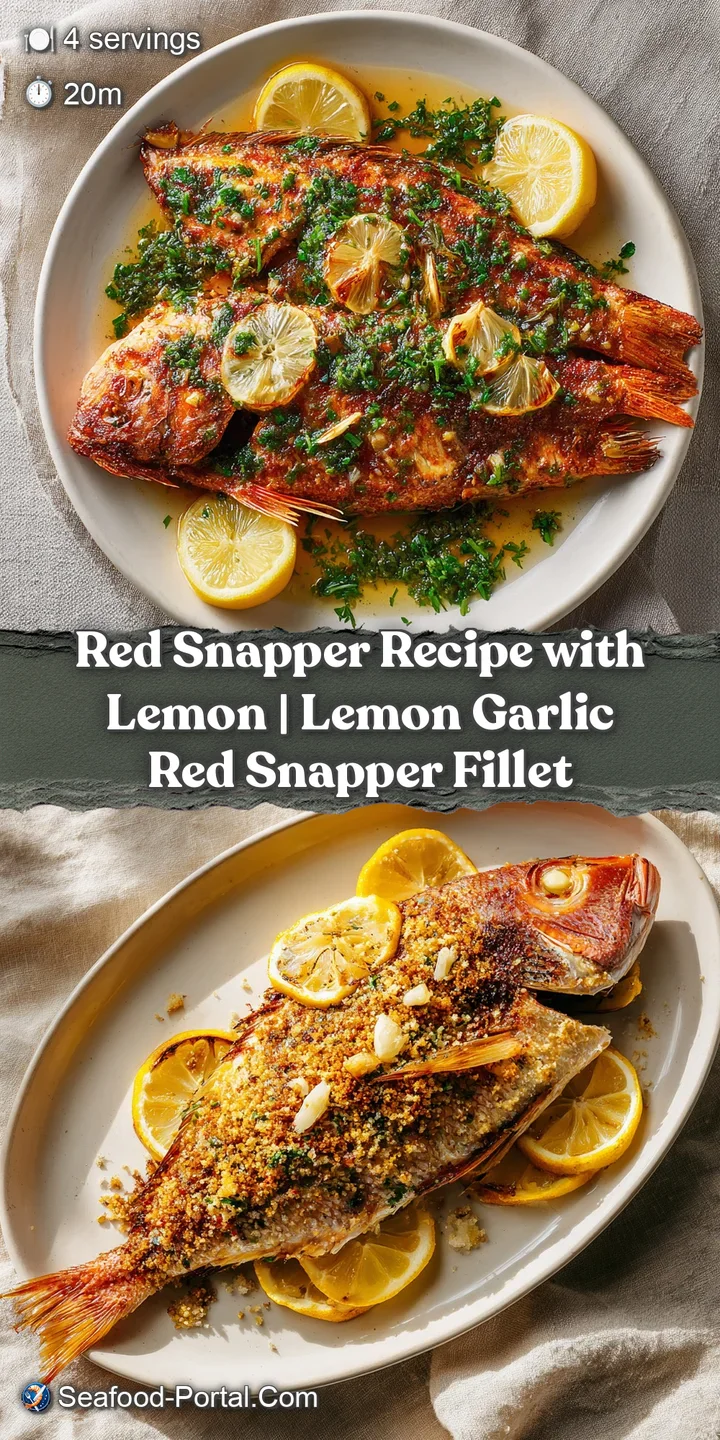 Close-up of tender red snapper. Flaky white flesh peeks through the crisp, golden skin. Lemon and herb infused. Delicious.