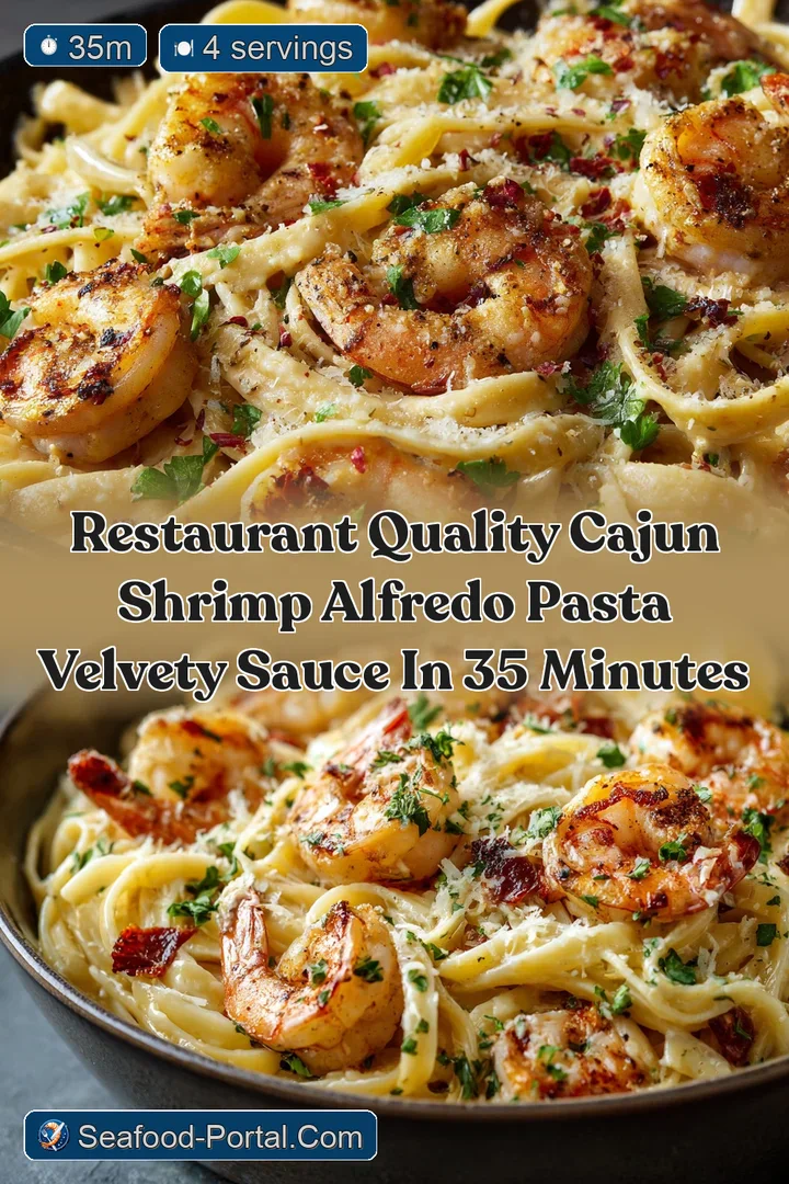 Restaurant Quality Cajun Shrimp Alfredo Pasta Velvety Sauce in 35 Minutes
