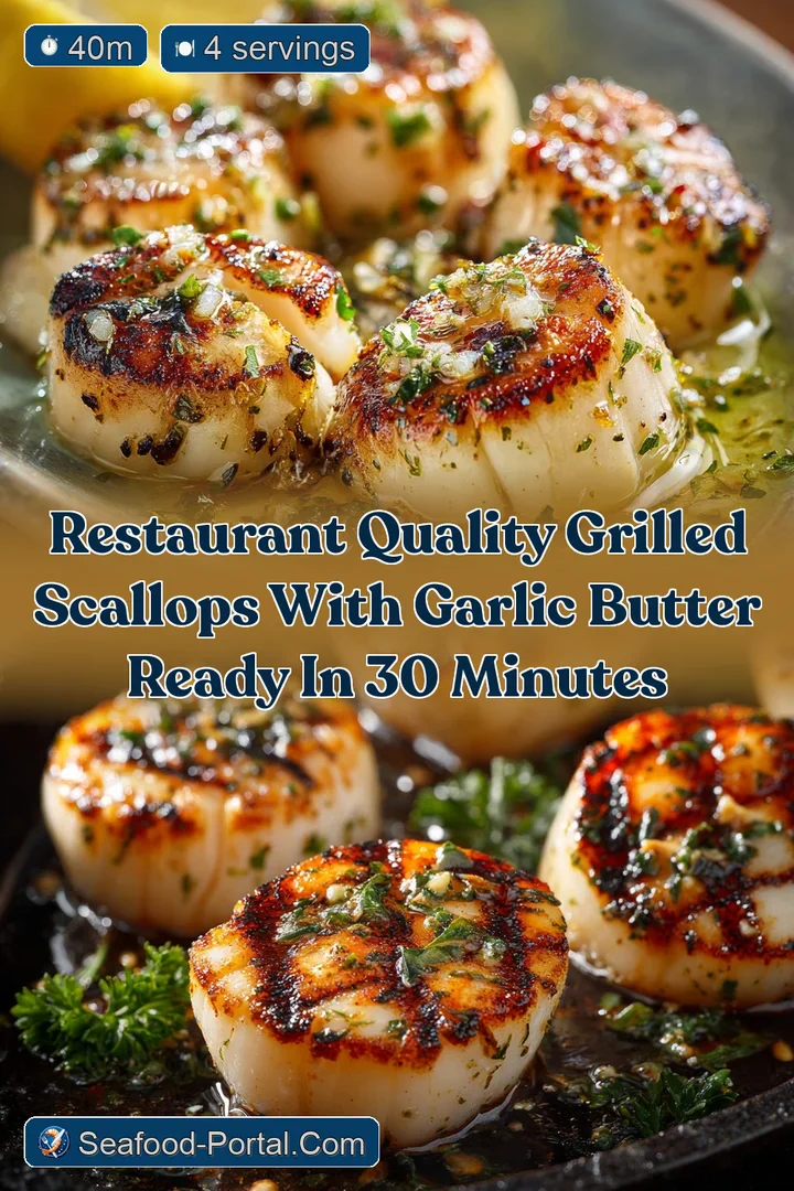 Restaurant Quality Grilled Scallops with Garlic Butter Ready in 30 Minutes