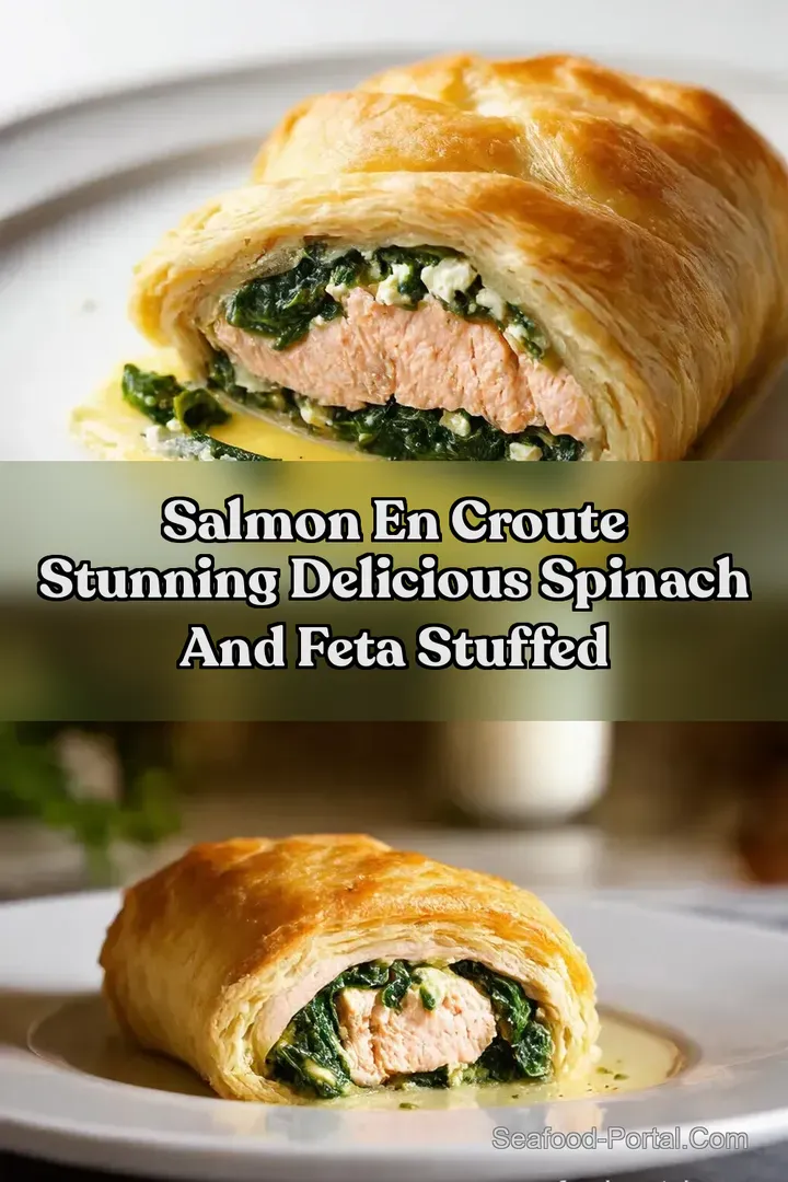 Salmon en Croute Stunning Delicious Spinach and Feta Stuffed