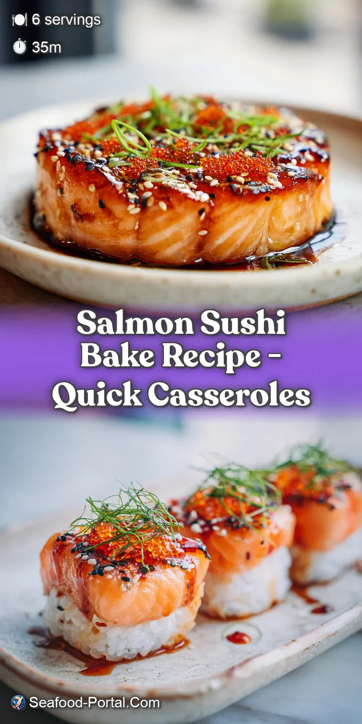 Close-up capturing the rich colors & textures; flaked salmon, creamy sauce with seaweed. Inviting aroma of warm, savory se...