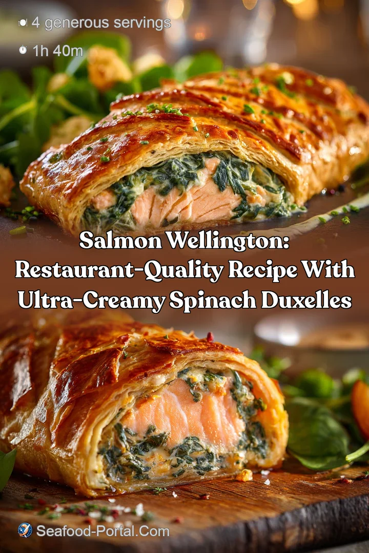 Salmon Wellington: Restaurant-Quality Recipe with Ultra-Creamy Spinach Duxelles