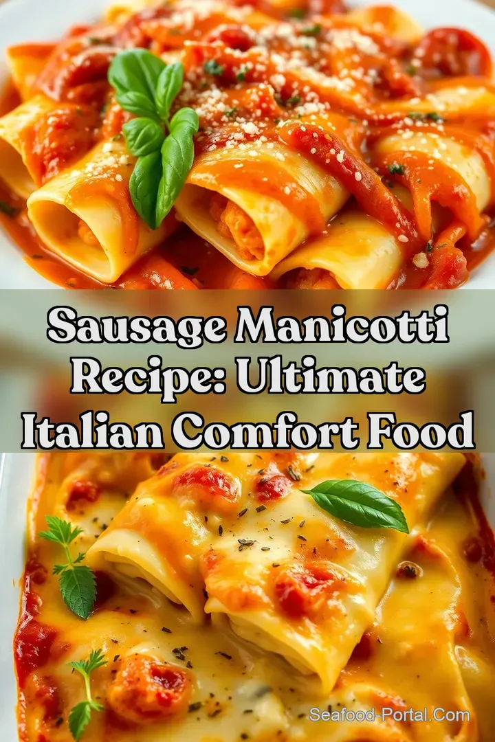 Sausage Manicotti Recipe: Ultimate Italian Comfort Food : PIN FOR LATER Sausage Manicotti Recipe: Ultimate Italian Comfort Food