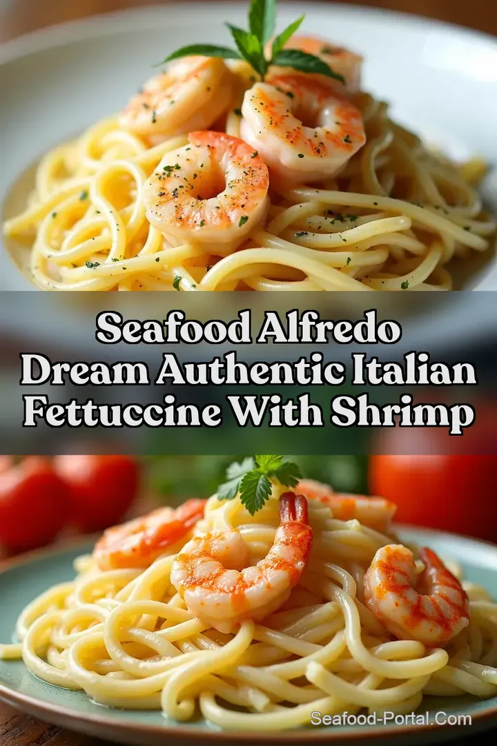Seafood Alfredo Dream Authentic Italian Fettuccine with Shrimp